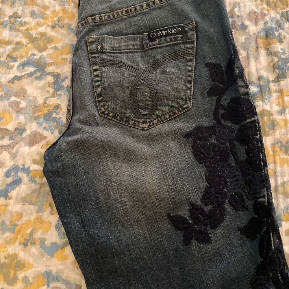 Womens Embroidered Calvin Klein Jean